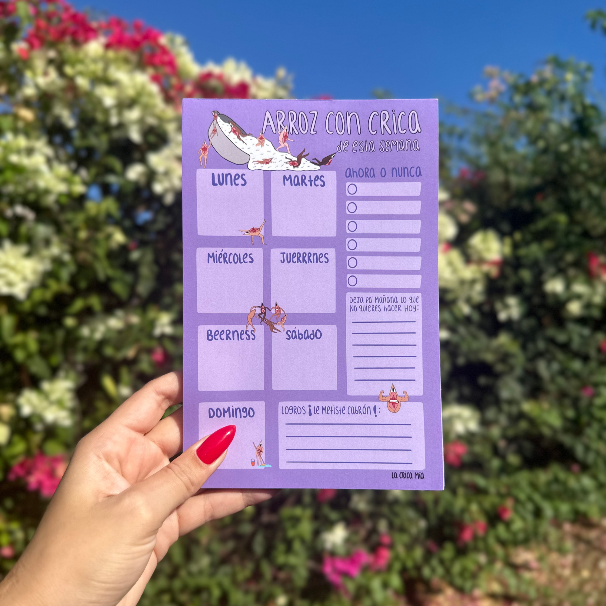 Weekly Planner "Arroz con Crica" –  con imán