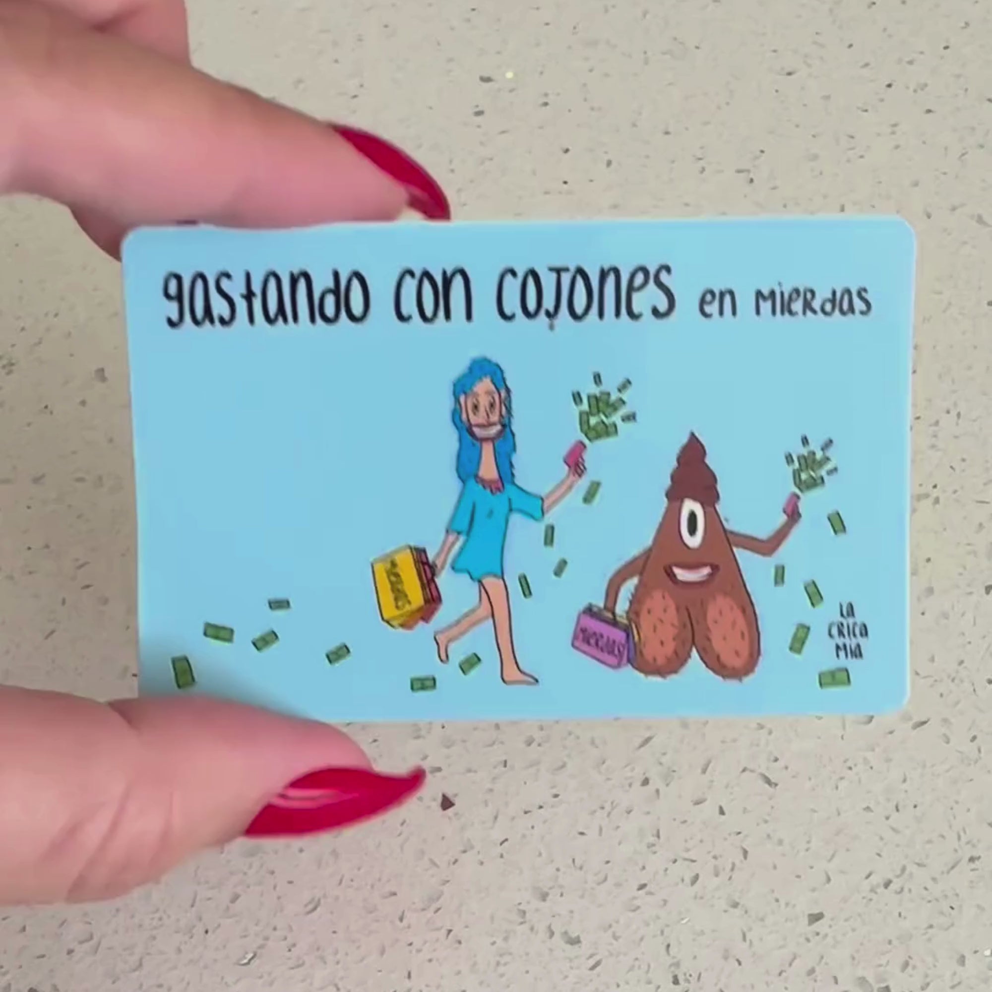 "Gastando Con Cojones" (Skin cover tarjeta de crédito)