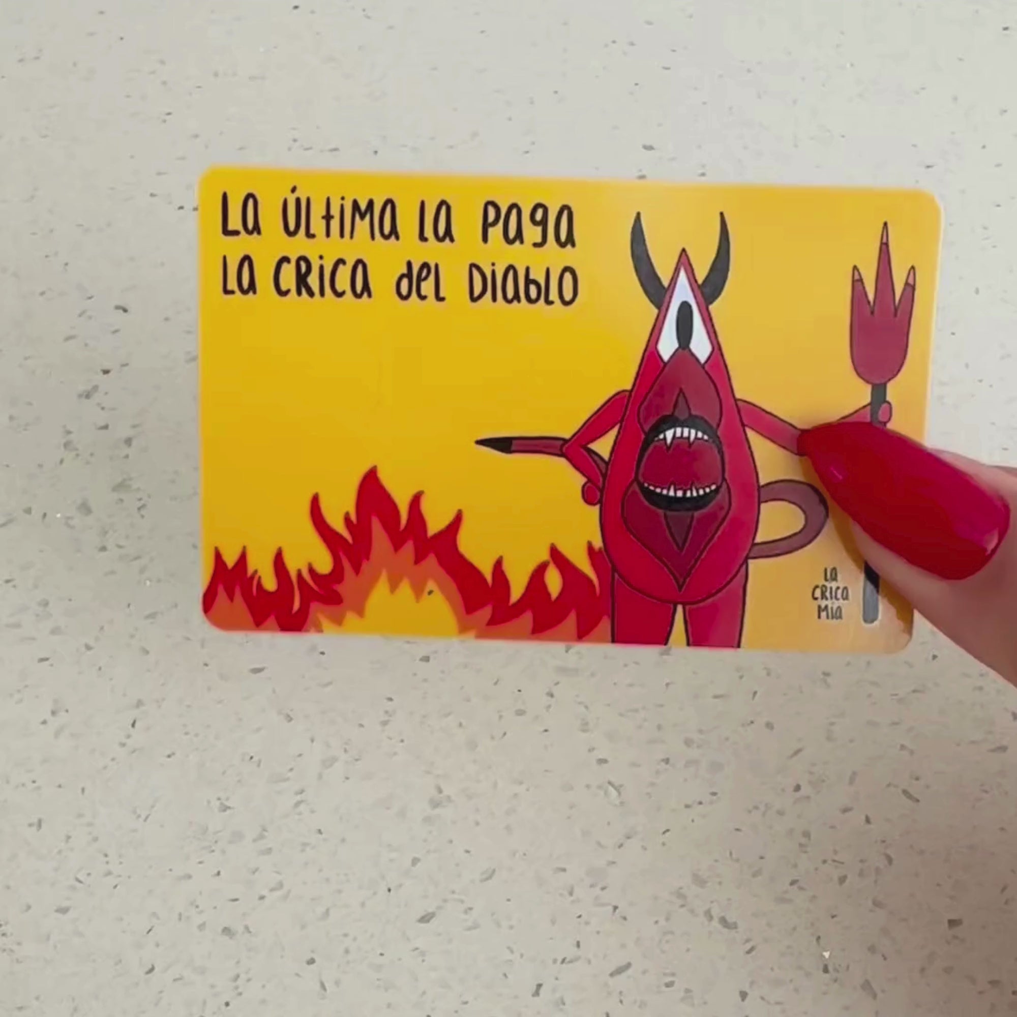 "La Crica Del Diablo" (Skin cover tarjeta de crédito)