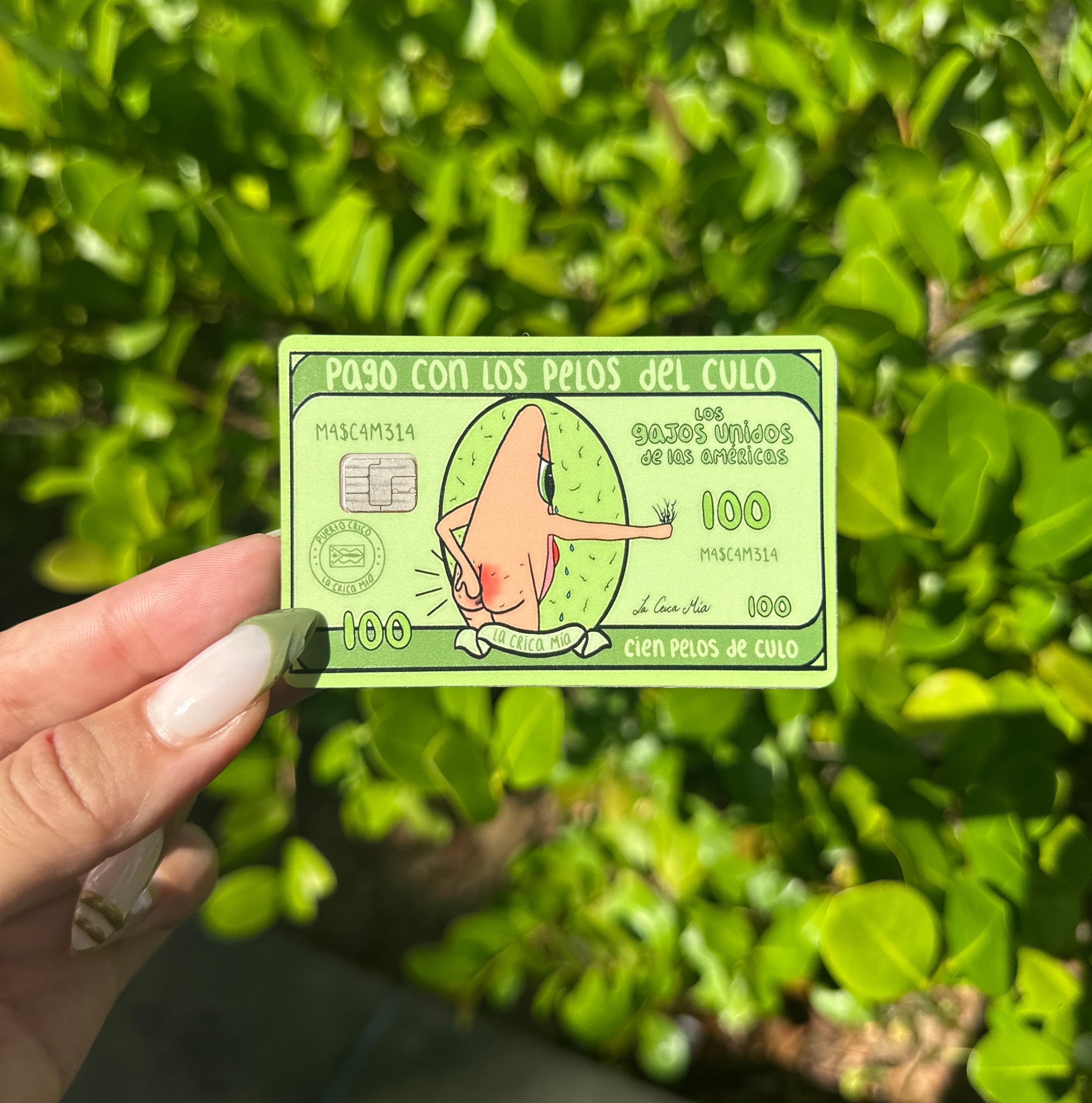 "Pelos del Culo" (Skin cover tarjeta de crédito)