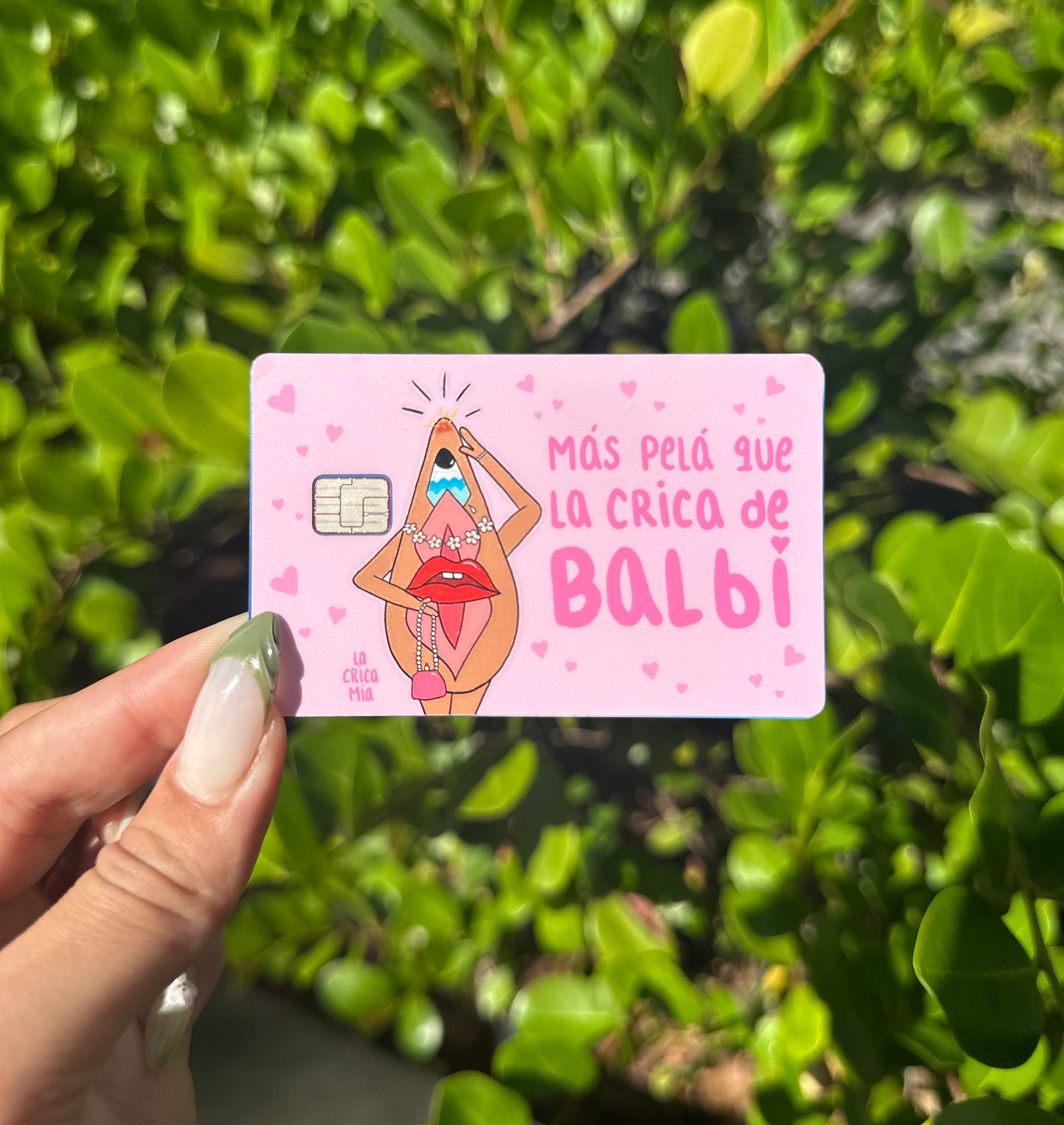 "Mas pelá que BaLbi" (Skin cover tarjeta de crédito)