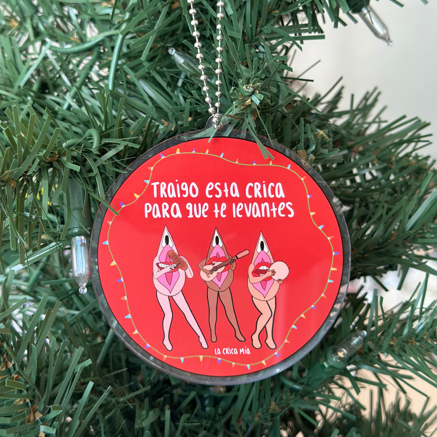 Adorno "Cricas Parranderas" - acrílico