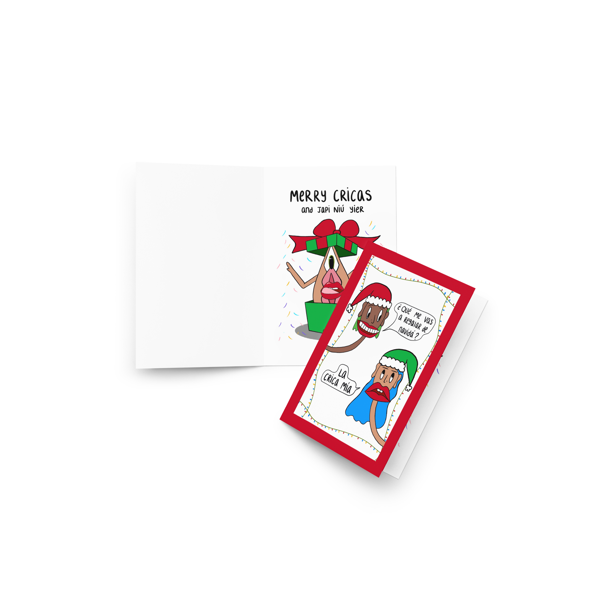 Tarjeta "Merry Cricas"