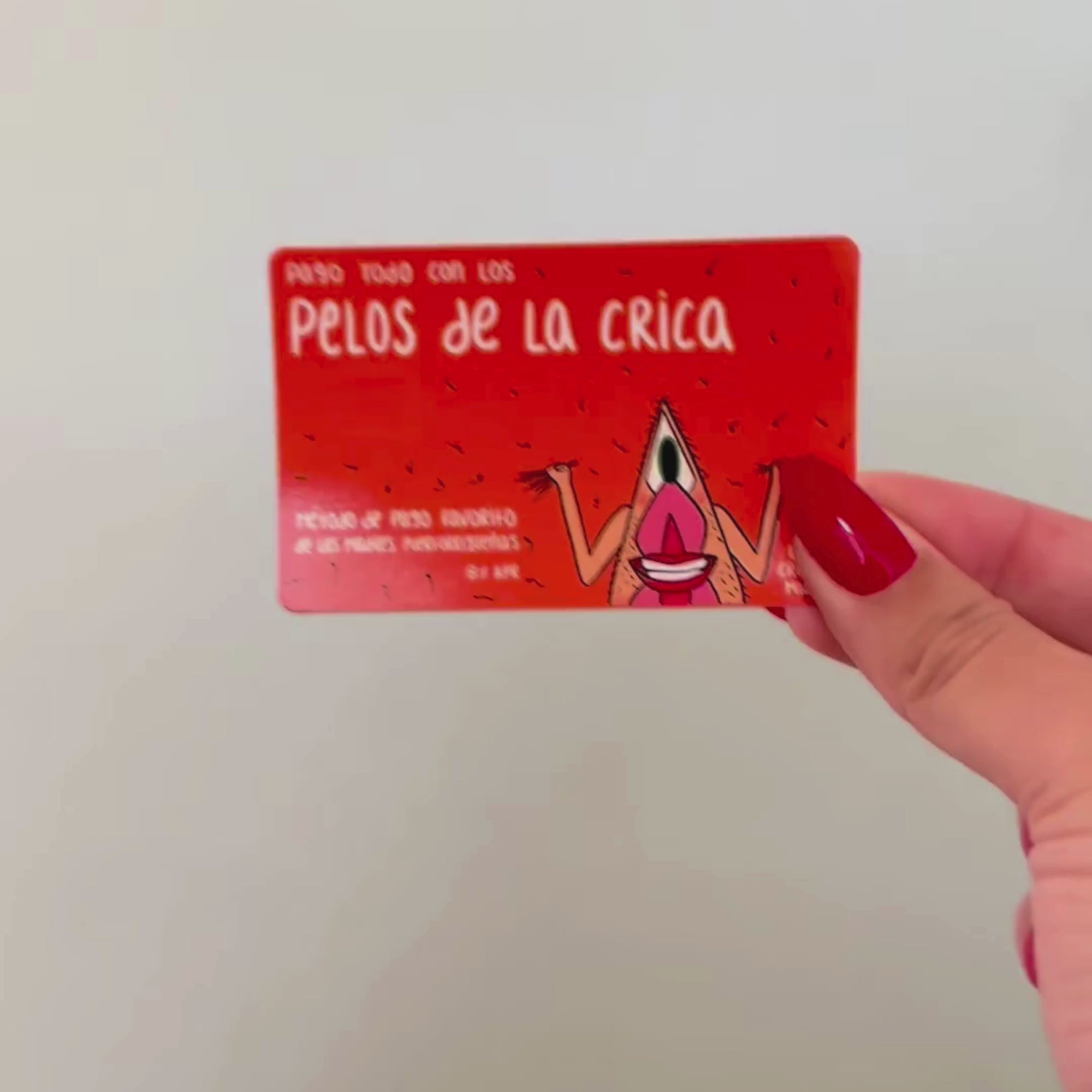 Sticker "Pelos de la Crica" – (Skin cover tarjeta de crédito)